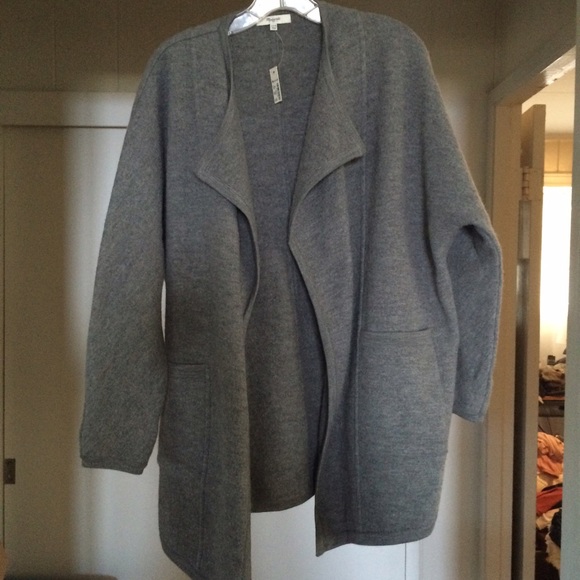 Madewell oversize sweater coat jacket xs/s gray - Picture 3 of 4